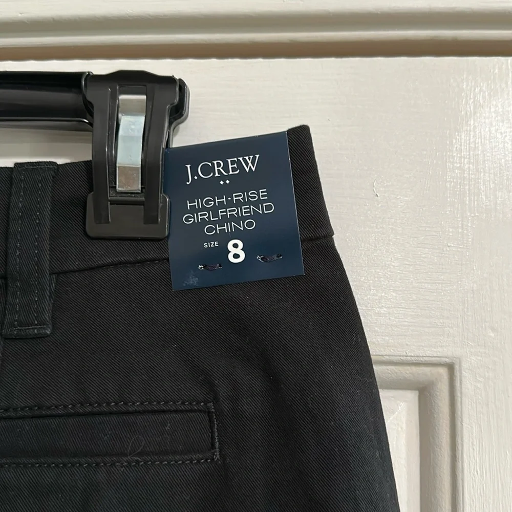 J.Crew Factory High Rise Girlfriend Chino in Black - Picture 7 of 8
